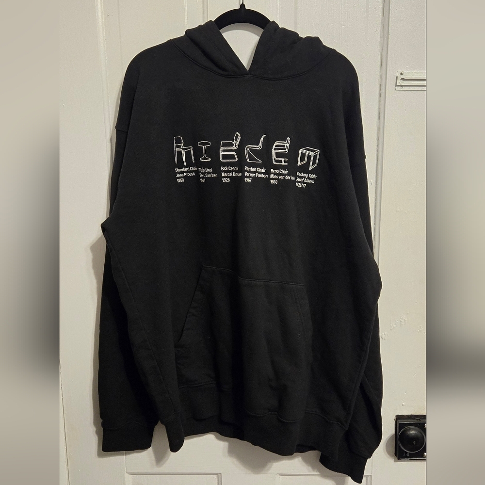 HIDDEN NY Black Hoodie XXL Chairs Design LIKE NEW